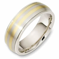Item # 49000PE - Platinum & 18kt Classic Wedding Ring