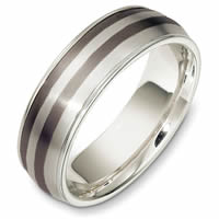 Item # 49000TE - Titanium & 18kt Classic Wedding Ring