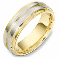 Item # 49001NPE - Platinum & 18kt Contemporary Wedding Ring