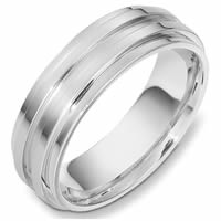 Item # 49001WE - White Gold Contemporary Wedding Ring