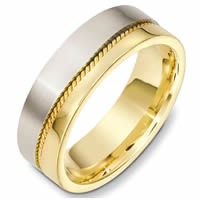 Item # 49004 - Two-Tone Handcrafted Wedding Ring