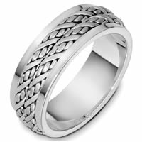 Item # 49011W - White Gold Handcrafted Wedding Ring