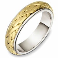 Item # 49054E - Two-Tone Handcrafted Wedding Ring