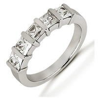 Item # 52668PD - Palladium Princess Diamond Anniversary Band