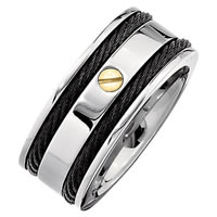Item # 6591TI - Titanium Gold Wedding Band
