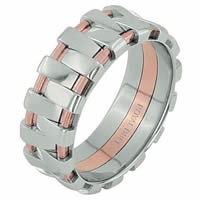 Item # 68678020RE - Rose & White Gold Wedding Ring