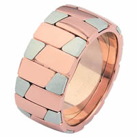 Item # 68709020RE - White and Rose Gold Wedding Ring