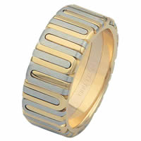 Item # 68710101E - 18 Kt Two-Tone Wedding Ring