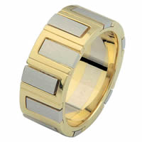 Item # 68711101E - 18 Kt Two-Tone Gold Wedding Ring