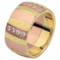Item # 6871312DE - Yellow and Rose Gold Diamond Wedding Ring