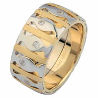 Item # 6871501DE - Two-Tone Diamond Wedding Ring