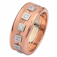 Item # 6871620DR - Rose & White Gold Eternity Wedding Ring