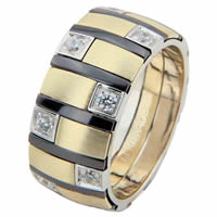 Item # 68718013DE - Two-Tone & Black Rhodium Diamond Ring