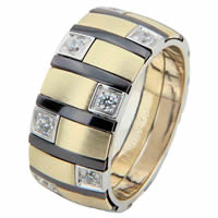 Item # 68718013D - Two-Tone & Black Rhodium Diamond Ring
