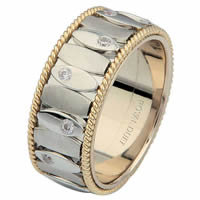Item # 6872001DE - Two-Tone Gold Diamond Ring. Devoted