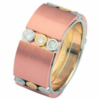Item # 687272010DE - Tri-Color Diamond Wedding Ring