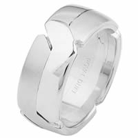 Item # 6873110W - 14Kt White Gold Wedding Ring, Tied Together