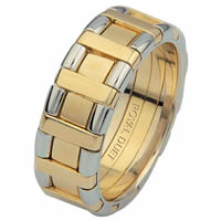 Item # 68735101E - 18 Kt Two-Tone Wedding Ring