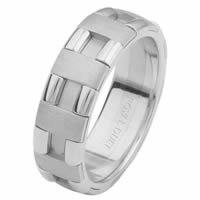 Item # 6873612WE - 18 Kt White Gold Wedding Ring