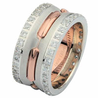 Item # 6873902DR - 14 K Rose & White Gold Diamond Eternity Ring