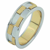 Item # 68740010E - 18 Kt Two-Tone Wedding Ring
