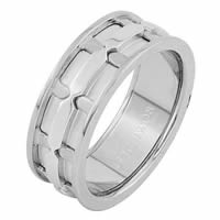 Item # 6874120WE - 18 Kt White Gold Wedding Ring