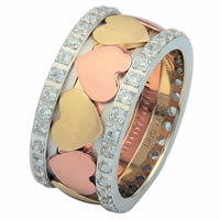 Item # 68745021D - Tri-Color Diamond Eternity Ring
