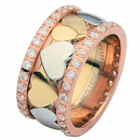 Item # 68745201DE - Tri-Color Diamond Eternity Ring