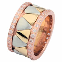 Item # 68746210DE - Tri-Color Diamond Eternity Ring