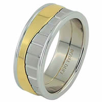 Item # 68752010E - 18 Kt Two-Tone Wedding Ring