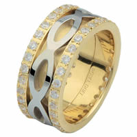 Item # 6875610DE - Two-Tone Diamond Eternity Ring