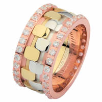 Item # 68757210DE - Tri-Color Diamond Eternity Ring