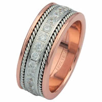 Item # 6875820DR - 14 K Rose & White Gold Diamond Eternity Ring