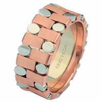 Item # 6875920R - 14 K Rose & White Gold Wedding Ring