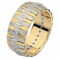 Item # 68761010DE - Two-Tone Diamond Eternity Ring