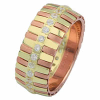 Item # 68761212DE - Yellow & Rose Gold Diamond Eternity Ring