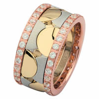 Item # 68764201DE - Tri-Color Diamond Eternity Ring