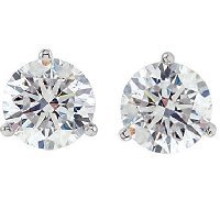 Item # 732003WE - 2.0ct. Martini  White Gold Diamond Stud Earrings