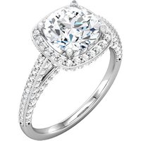 Item # 74603AW - Halo Engagement Ring