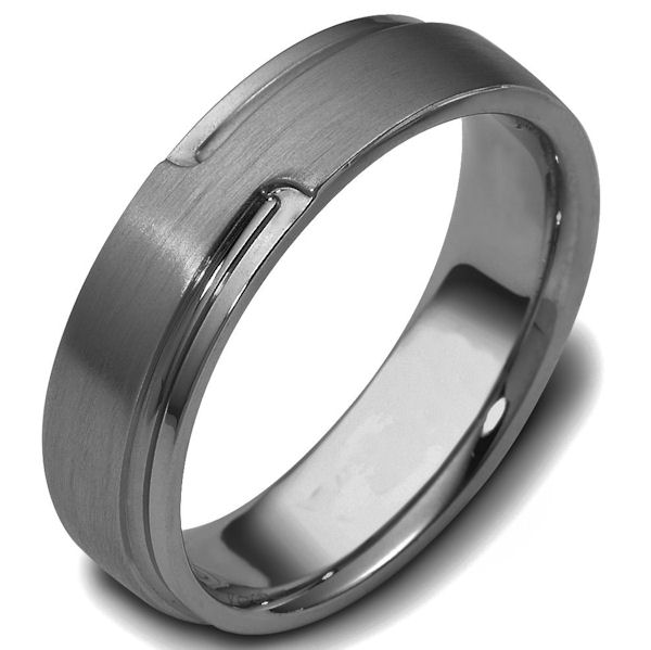 C120521TI Titanium Carved Wedding Ring