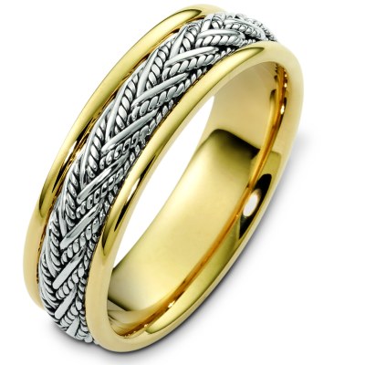 G125201 Two-Tone Handcrafted Wedding Band