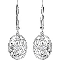 Item # S75641 - Diamond Lever Back Earrings