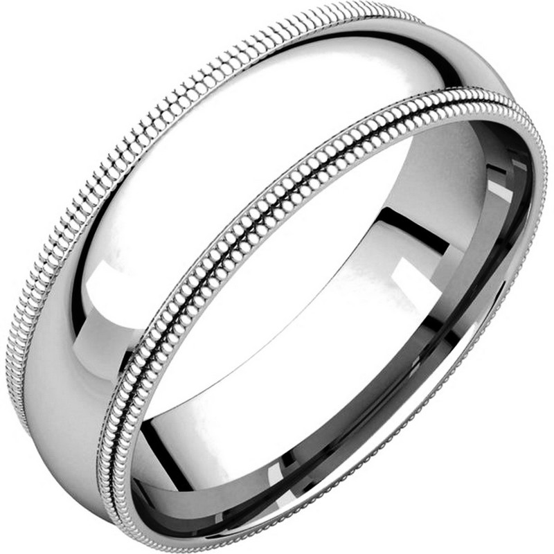 White Gold Comfort Fit Wedding Band White Gold Comfort Fit Wedding Band