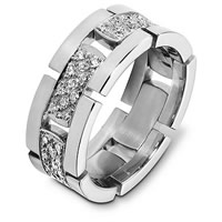 Item # A124671W - White Gold Flexible Diamond Wedding Band