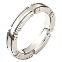 Item # A128071PD - Palladium Contemporary Wedding Band