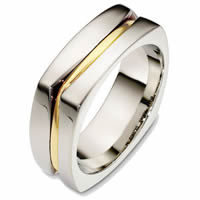 Item # A130451 - 14 Kt Two-Tone Wedding Band
