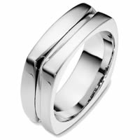 Item # A130451W - 14 Kt White Gold Wedding Band