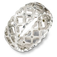 Item # A133311W - 14K White Gold Diamond Wedding Band
