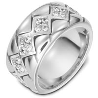 Item # A133631WE - 18K White Gold Diamond Wedding Band