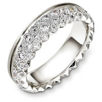 Item # B122831WE - 18K White Gold Diamond Wedding Band